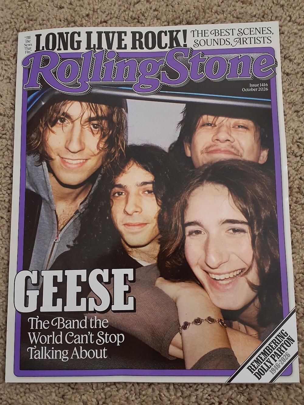Rolling Stone Magazine Issue 1416 Oct 2026 Special Issue Geese Dolly Parton Rock